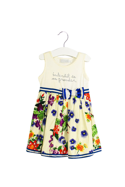 A Ivory Sleeveless Dresses from Interdit de me Gronder in size 12-18M for girl. (Front View)