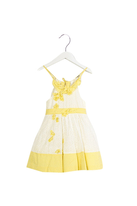 A White Sleeveless Dresses from Nicholas & Bears in size 6-12M for girl. (Front View)