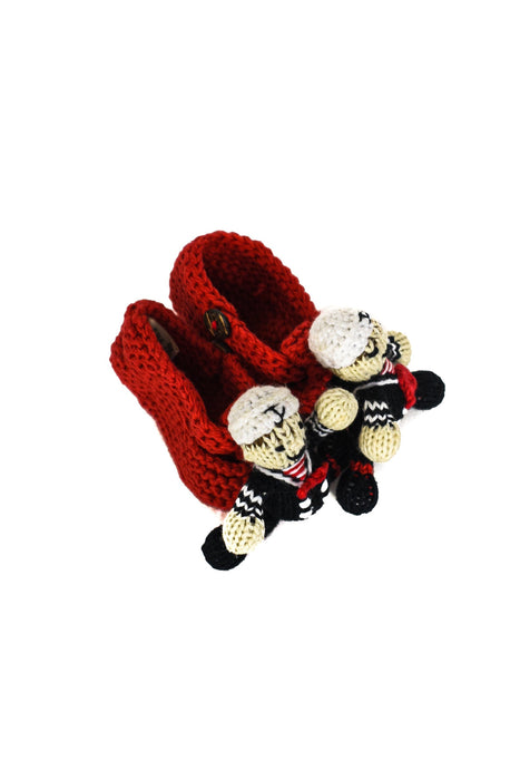 A Red Boots & Booties from Finn + Emma in size 3-6M for girl. (Front View)