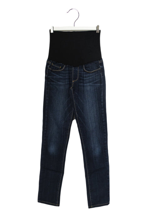 A Navy Jeans from PAIGE in size S for maternity. (Front View)