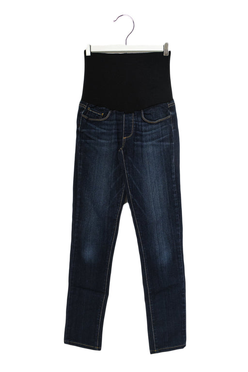 A Navy Jeans from PAIGE in size S for maternity. (Front View)