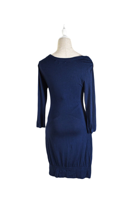 A Navy Long Sleeve Dresses from Noppies in size XS for maternity. (Back View)