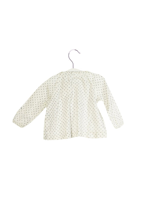 A White Long Sleeve Tops from Bout'Chou in size 3-6M for girl. (Back View)