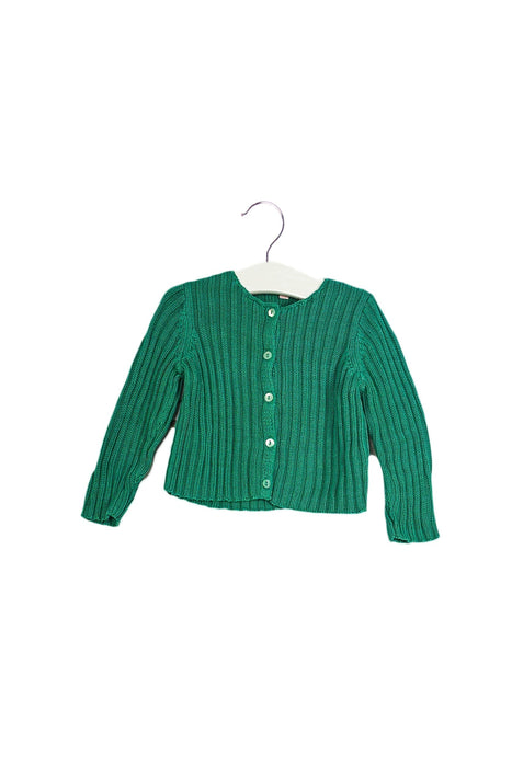 A Green Cardigans from Bonpoint in size 6-12M for girl. (Front View)