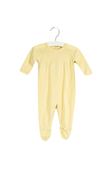 A Ivory Long Sleeve Jumpsuits from Ovale in size 0-3M for neutral. (Front View)