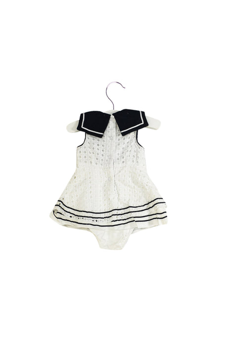 A White Sleeveless Dresses from Nicholas & Bears in size 0-3M for girl. (Front View)