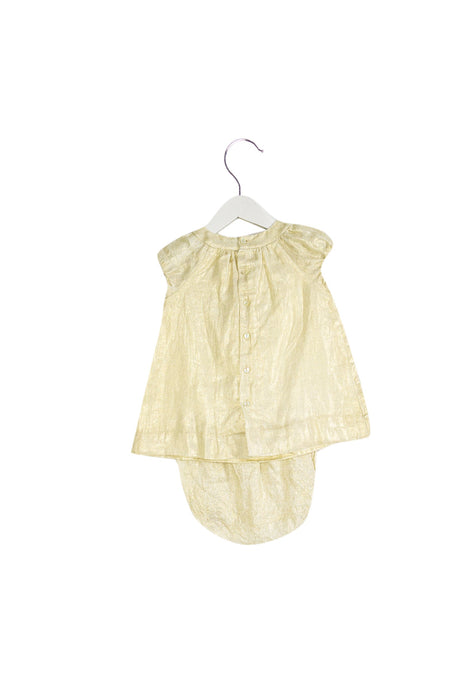 A Gold Shorts Sets from Bonpoint in size 6-12M for girl. (Back View)