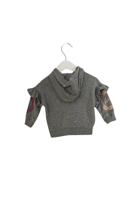 A Grey Zippered Sweatshirts from Kenzo in size 6-12M for girl. (Back View)