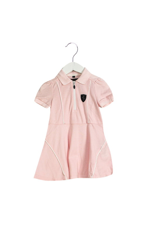 A Pink Short Sleeve Dresses from Ferrari in size 6-12M for girl. (Front View)