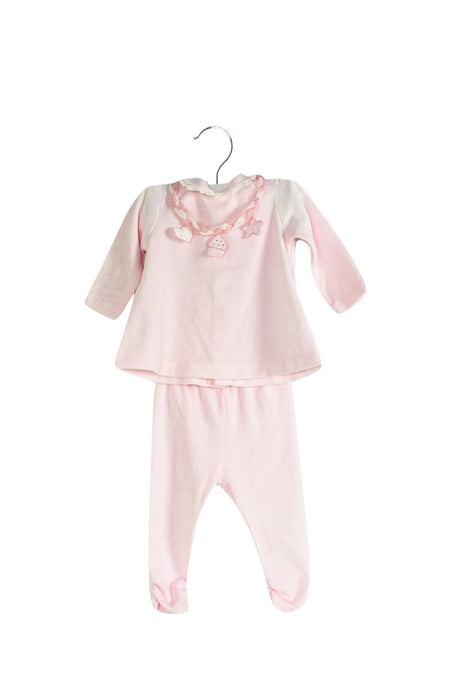 A Pink Pants Sets from Chickeeduck in size 6-12M for girl. (Front View)