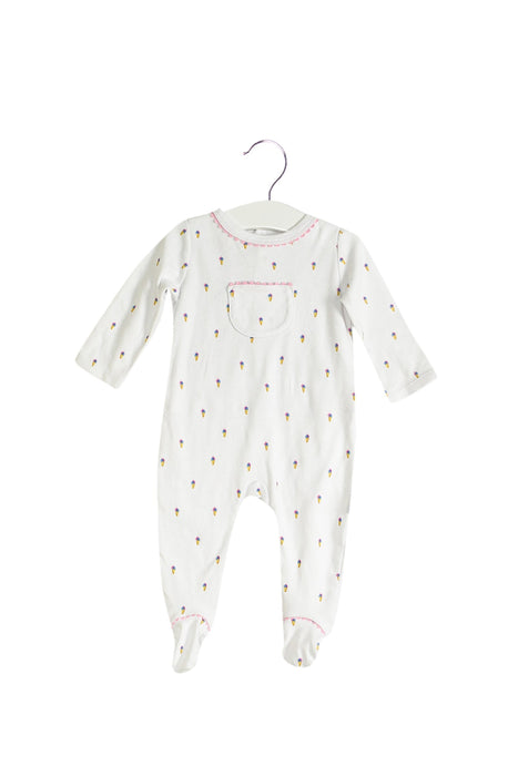A White Long Sleeve Jumpsuits from Jacadi in size 3-6M for girl. (Front View)
