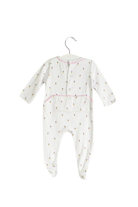 A White Long Sleeve Jumpsuits from Jacadi in size 3-6M for girl. (Back View)