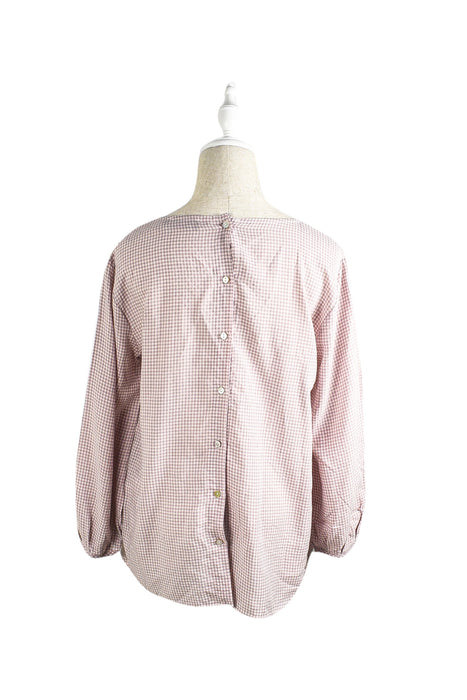 A Pink Long Sleeve Tops from Hatch in size XS for maternity. (Back View)