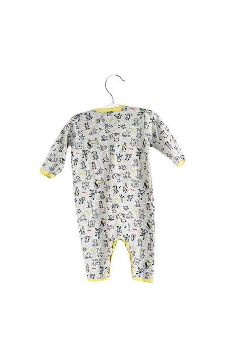 A Grey Long Sleeve Jumpsuits from Petit Bateau in size 3-6M for boy. (Back View)