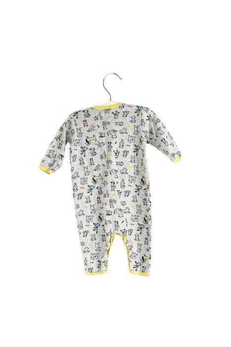 A Grey Long Sleeve Jumpsuits from Petit Bateau in size 3-6M for boy. (Back View)
