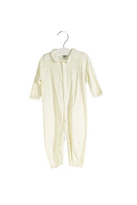 A White Long Sleeve Jumpsuits from Petit Bateau in size 3-6M for boy. (Front View)