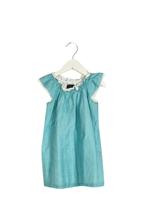 A Blue Short Sleeve Dresses from Fendi in size 2T for girl. (Front View)