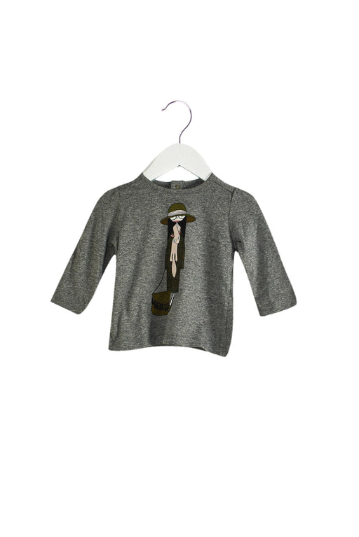 A Grey Long Sleeve Tops from Little Marc Jacobs in size 6-12M for girl. (Front View)