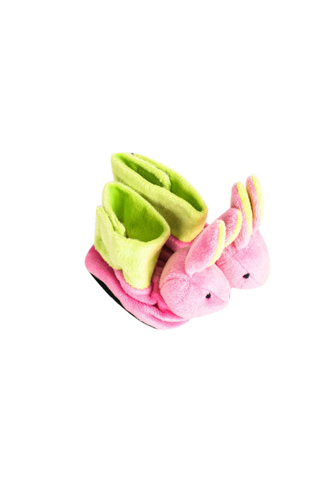 A Pink Boots & Booties from Jim Thompson in size 0-3M for neutral. (Front View)
