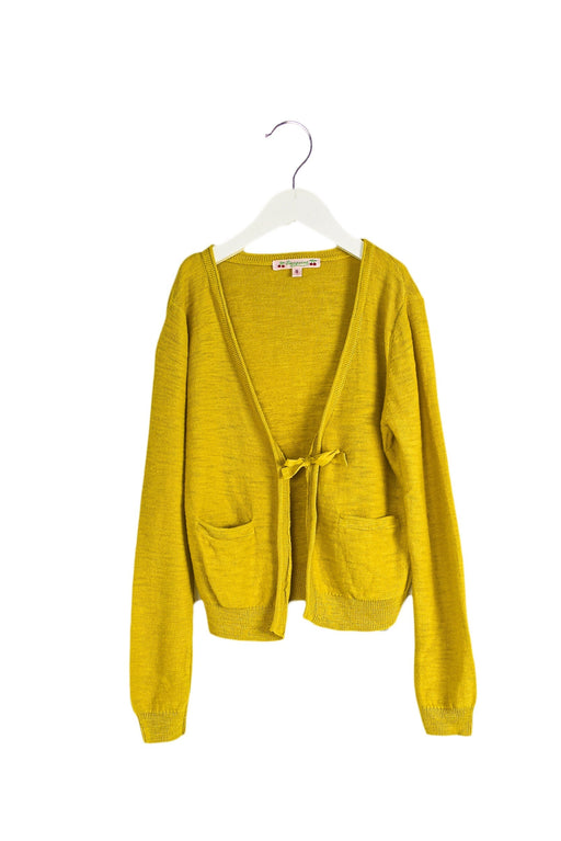 A Yellow Cardigans from Bonpoint in size 8Y for girl. (Front View)