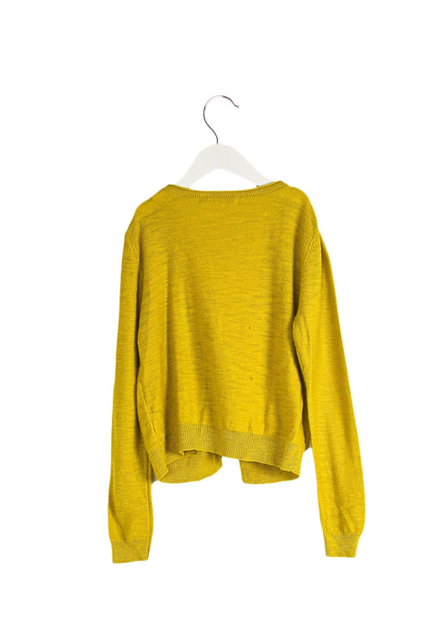 A Yellow Cardigans from Bonpoint in size 8Y for girl. (Back View)