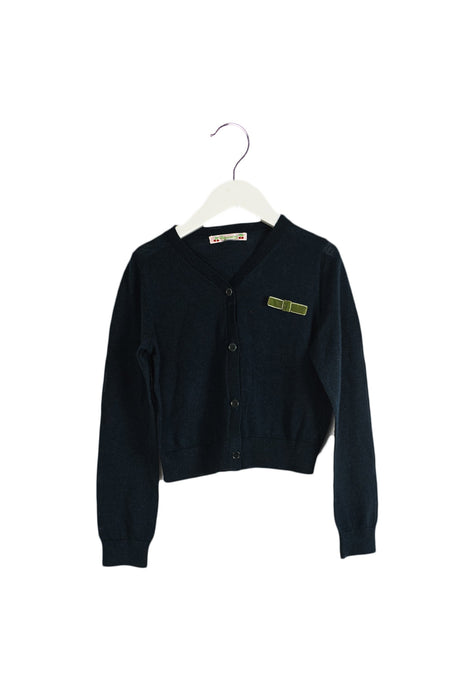 A Teal Cardigans from Bonpoint in size 8Y for girl. (Front View)