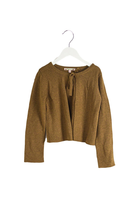 A Brown Cardigans from Bonpoint in size 8Y for girl. (Front View)