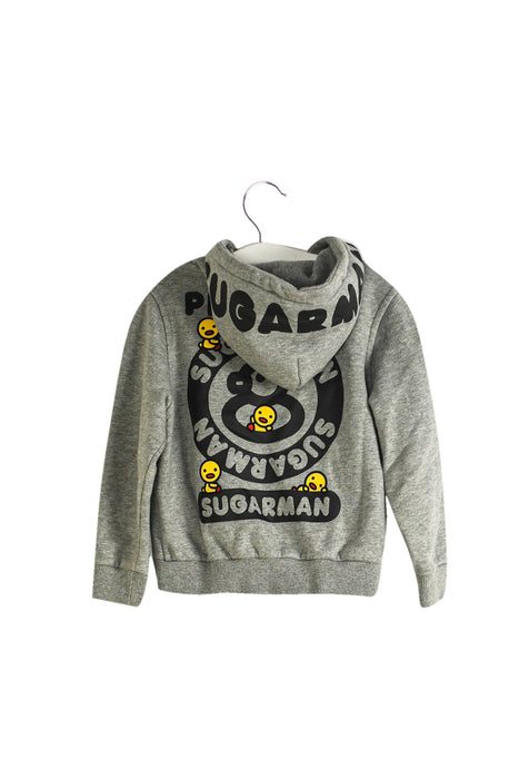 A Grey Zippered Sweatshirts from Sugarman in size 6-12M for boy. (Back View)