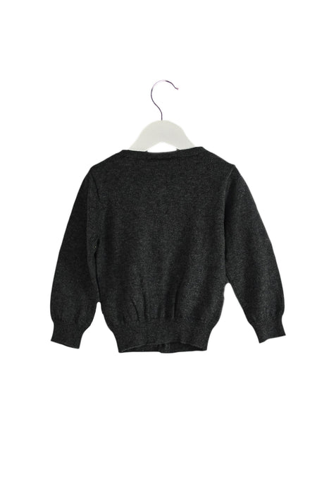 A Grey Cardigans from Jacadi in size 12-18M for girl. (Back View)