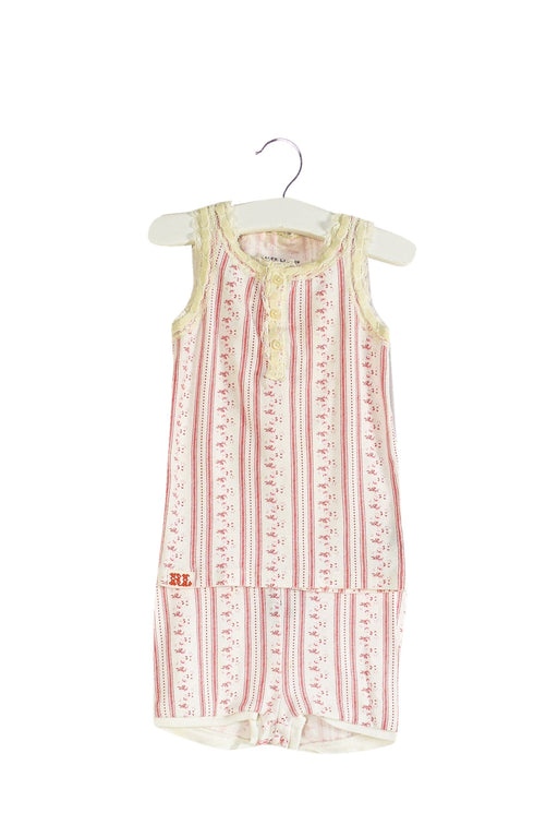 A Red Pyjama Sets from Ralph Lauren in size 12-18M for girl. (Front View)