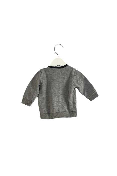 A Grey Crewneck Sweatshirts from Petit Bateau in size 3-6M for boy. (Back View)
