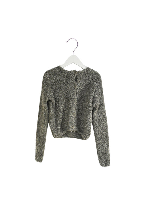 A Grey Cardigans from Il Gufo in size 6T for girl. (Front View)