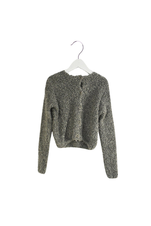 A Grey Cardigans from Il Gufo in size 6T for girl. (Front View)
