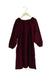 A Burgundy Long Sleeve Dresses from Bonton in size 8Y for girl. (Front View)