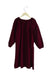 A Burgundy Long Sleeve Dresses from Bonton in size 8Y for girl. (Back View)