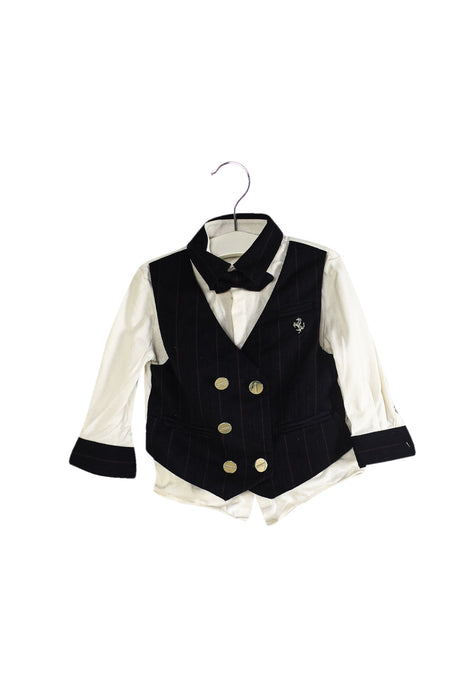 A White Shirts from Ferrari in size 12-18M for boy. (Front View)