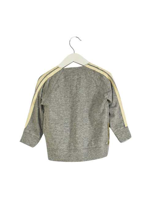 A Grey Zippered Sweatshirts from Denim Dungaree in size 18-24M for girl. (Back View)