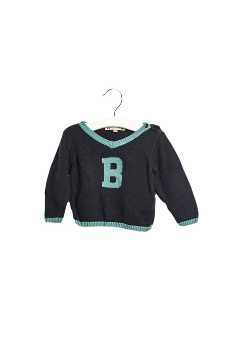 A Grey Knit Sweaters from Bonpoint in size 6-12M for boy. (Front View)
