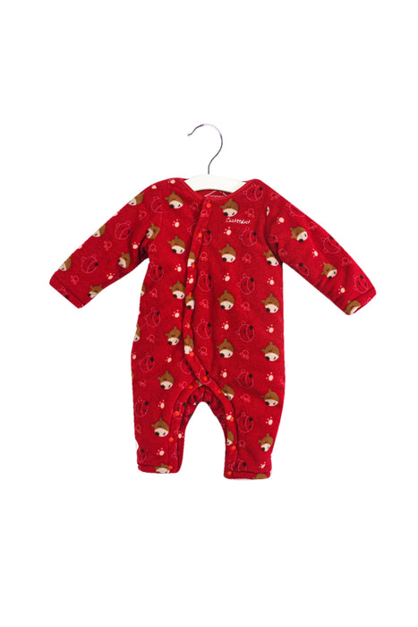 A Red Onesies from Chickeeduck in size 12-18M for neutral. (Front View)