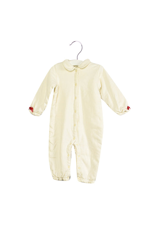 A Ivory Long Sleeve Jumpsuits from Chickeeduck in size 12-18M for girl. (Front View)