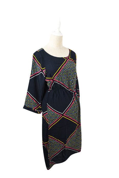 A Navy Long Sleeve Dresses from Mamalicious in size S for maternity. (Front View)
