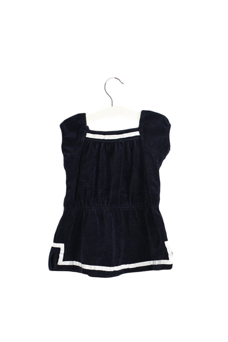 A Navy Short Sleeve Dresses from Janie & Jack in size 6-12M for girl. (Back View)