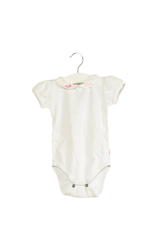 A White Short Sleeve Bodysuits from Jacadi in size 0-3M for girl. (Front View)