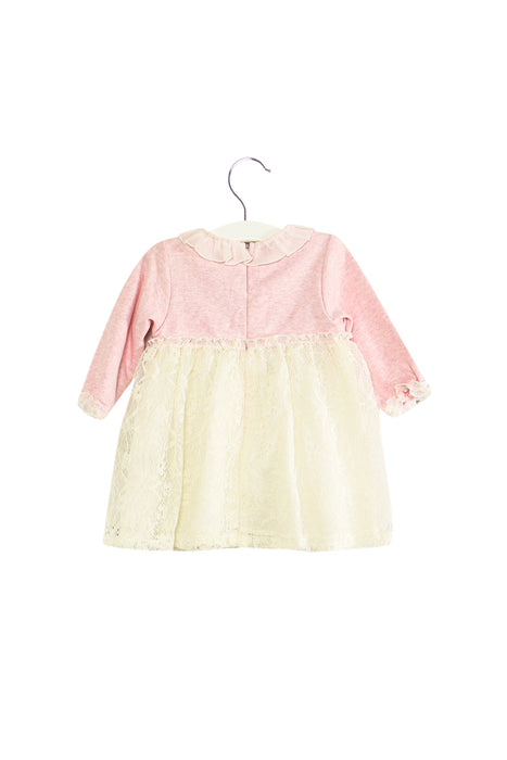A Pink Long Sleeve Dresses from Chickeeduck in size 12-18M for girl. (Back View)