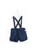 A Blue Shorts from Laranjinha in size 3-6M for girl. (Front View)