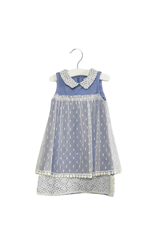 A Blue Sleeveless Dresses from Nicholas & Bears in size 2T for girl. (Front View)