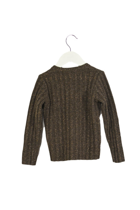 A Brown Cardigans from Bonpoint in size 3T for girl. (Back View)