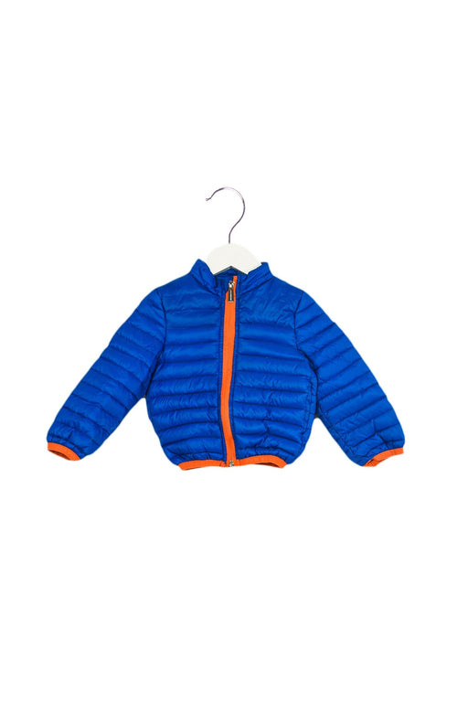 A Blue Puffer/Quilted Jackets from Aston Martin in size 6-12M for boy. (Front View)