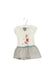 A White Short Sleeve Dresses from and the little dog laughed in size 0-3M for girl. (Front View)