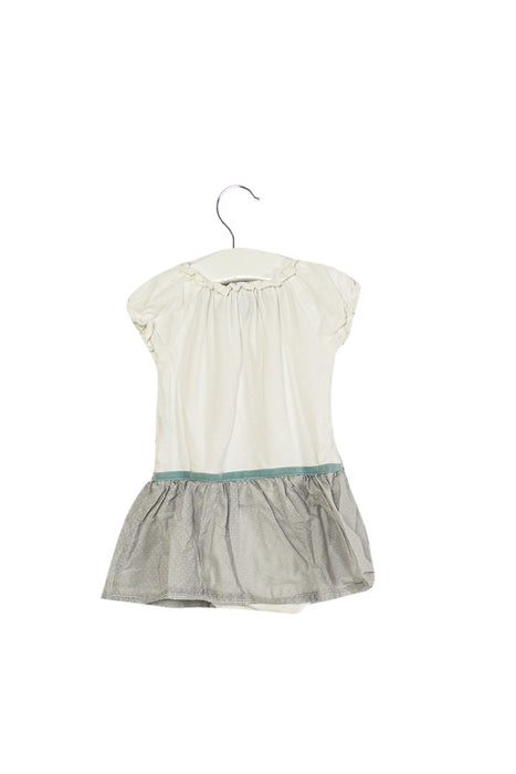 A White Short Sleeve Dresses from and the little dog laughed in size 0-3M for girl. (Back View)